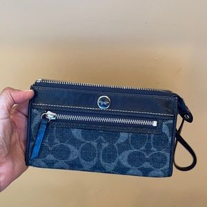 Gently used Denim Coach Wallet/wristlet